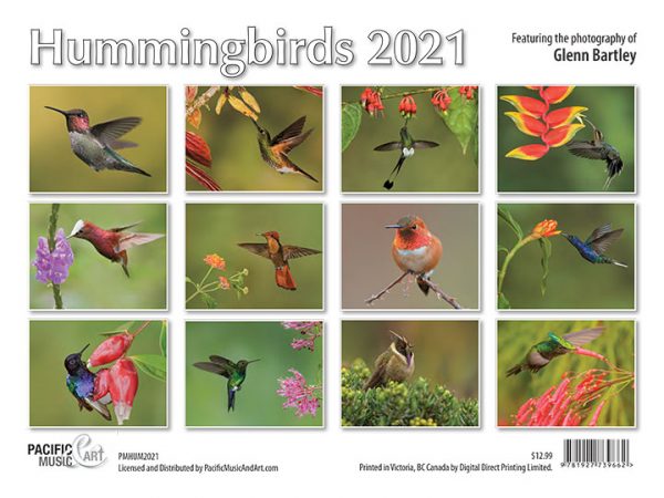 Hummingbirds 2021 Calendar Back Cover