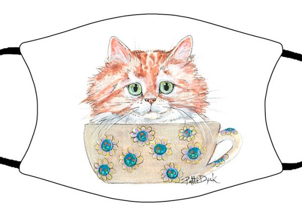 Kitten in a Cup face mask