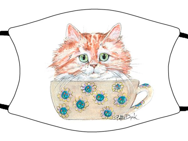 Kitten in a Cup face mask
