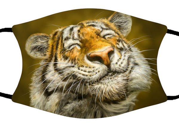 Smiling Tiger face mask