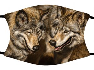 Two Wolves face mask