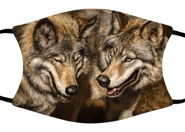 Two Wolves face mask