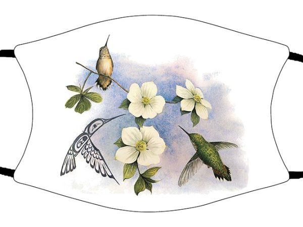 Dogwood & Hummingbird face mask
