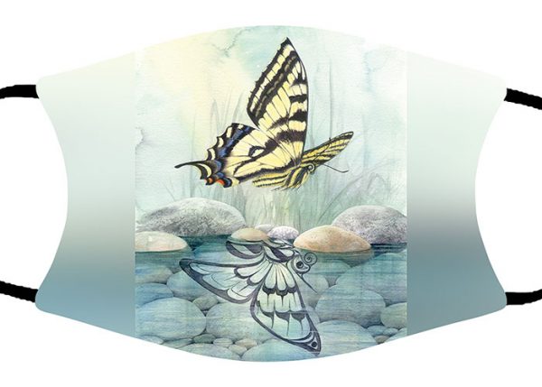 Butterfly Reflection face mask