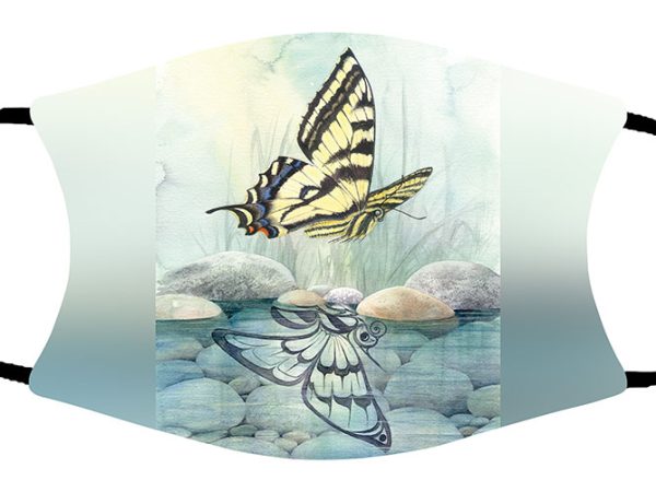 Butterfly Reflection face mask