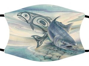 Salmon Stream face mask