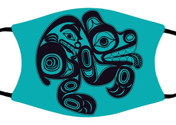 Bear Teal face mask
