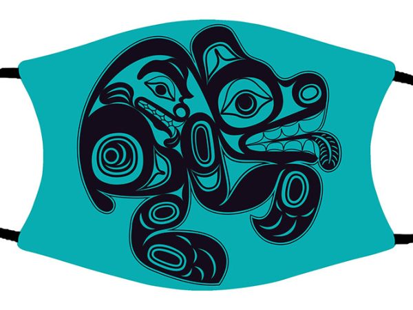 Bear Teal face mask