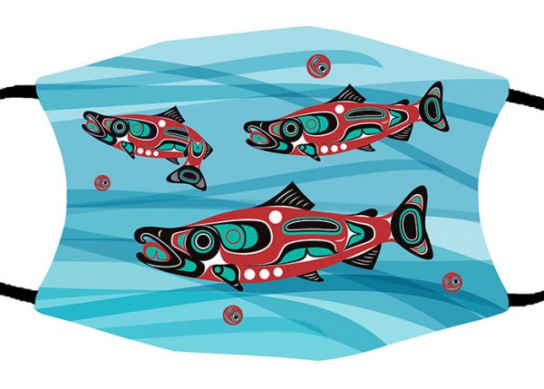 Salmon Run face mask