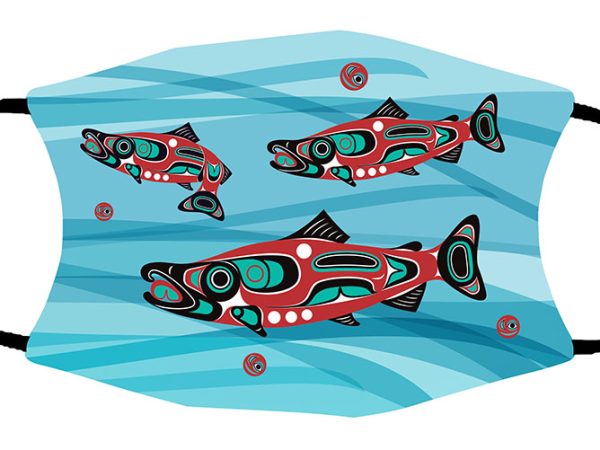 Salmon Run face mask