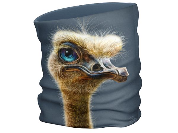 Ostrich face scarf