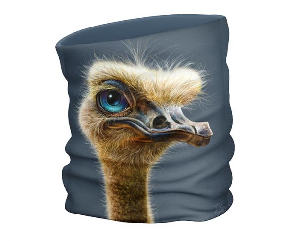 Ostrich face scarf