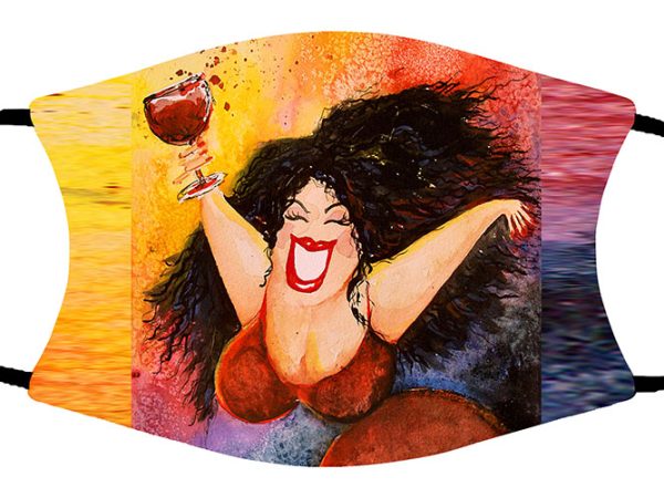 Wine Diva face mask