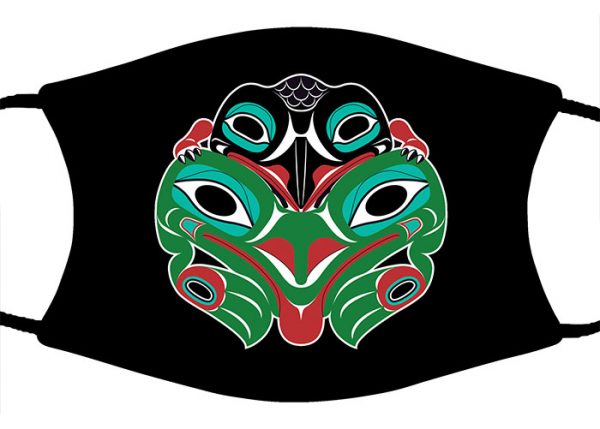 Baby Raven & Frog face mask