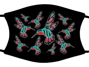 Hummingbird Wallpaper face mask