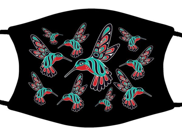 Hummingbird Wallpaper face mask