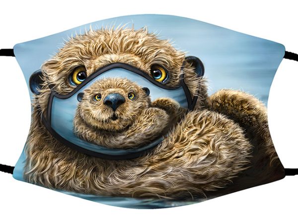 Otter Wearing Face Mask