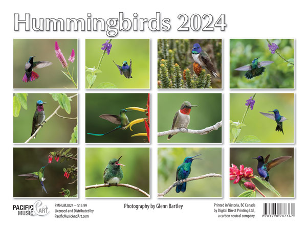 PMHUM-2023 Calendar-Hummingbirds - Front Cover