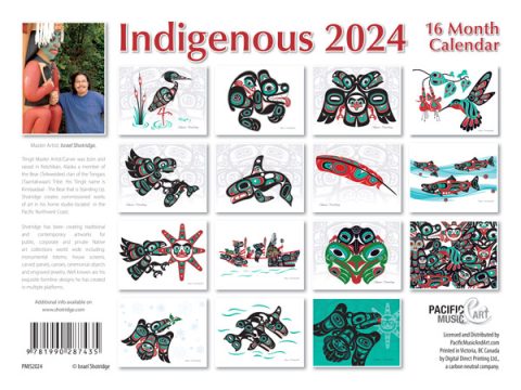 Indigenous 16 Month Calendar 2024 | Pacific Music And Art