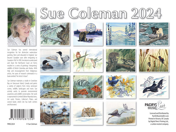 PMSC2024 Sue Coleman Calendar 2024 back cover