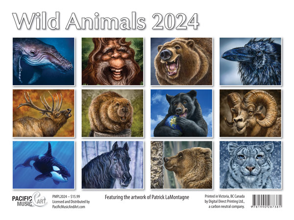 PMPL2024 Wild Animals Calendar 2024 back cover