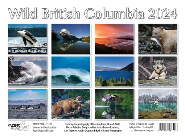 PMWBC2024 Wild British Columbia Calendar back cover
