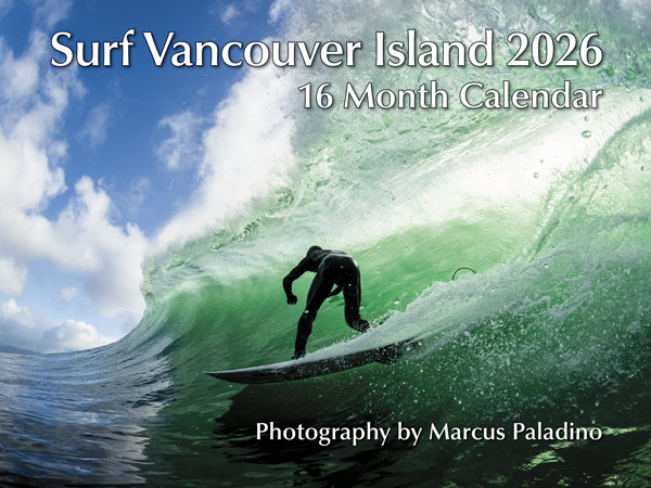 PMMP2026 Surf Vancouver Island Calendar front cover by Marcus Paladino