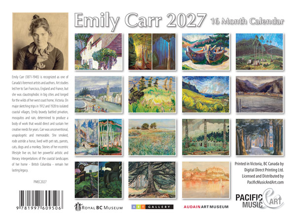 PMEC2027 Emily Carr Calendar 2027 back cover